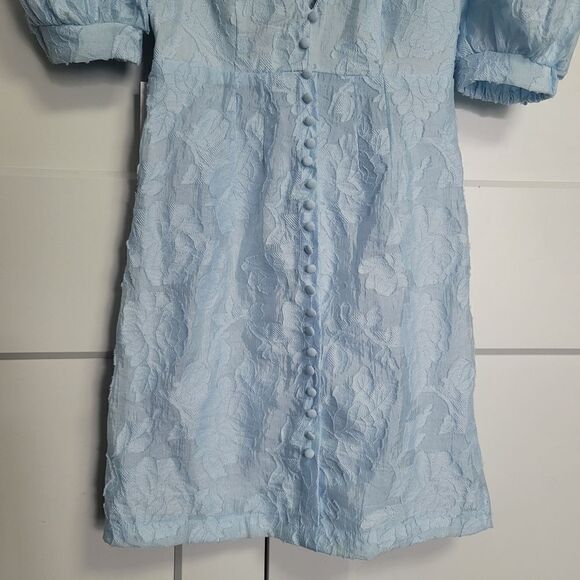 Bardot TALLULAH MINI COCKTAIL DRESS IN SOFT BLUE, size 2 - Picture 3 of 13